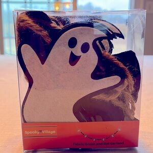 SPOOKY VILLAGE FABRIC GHOST and BAT GARLAND